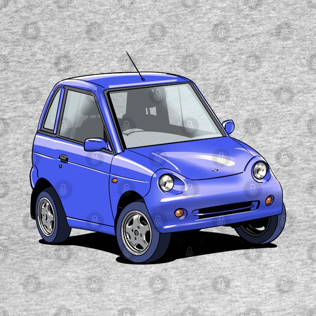 REVAi G-Wiz micro electric car in blue by Webazoot